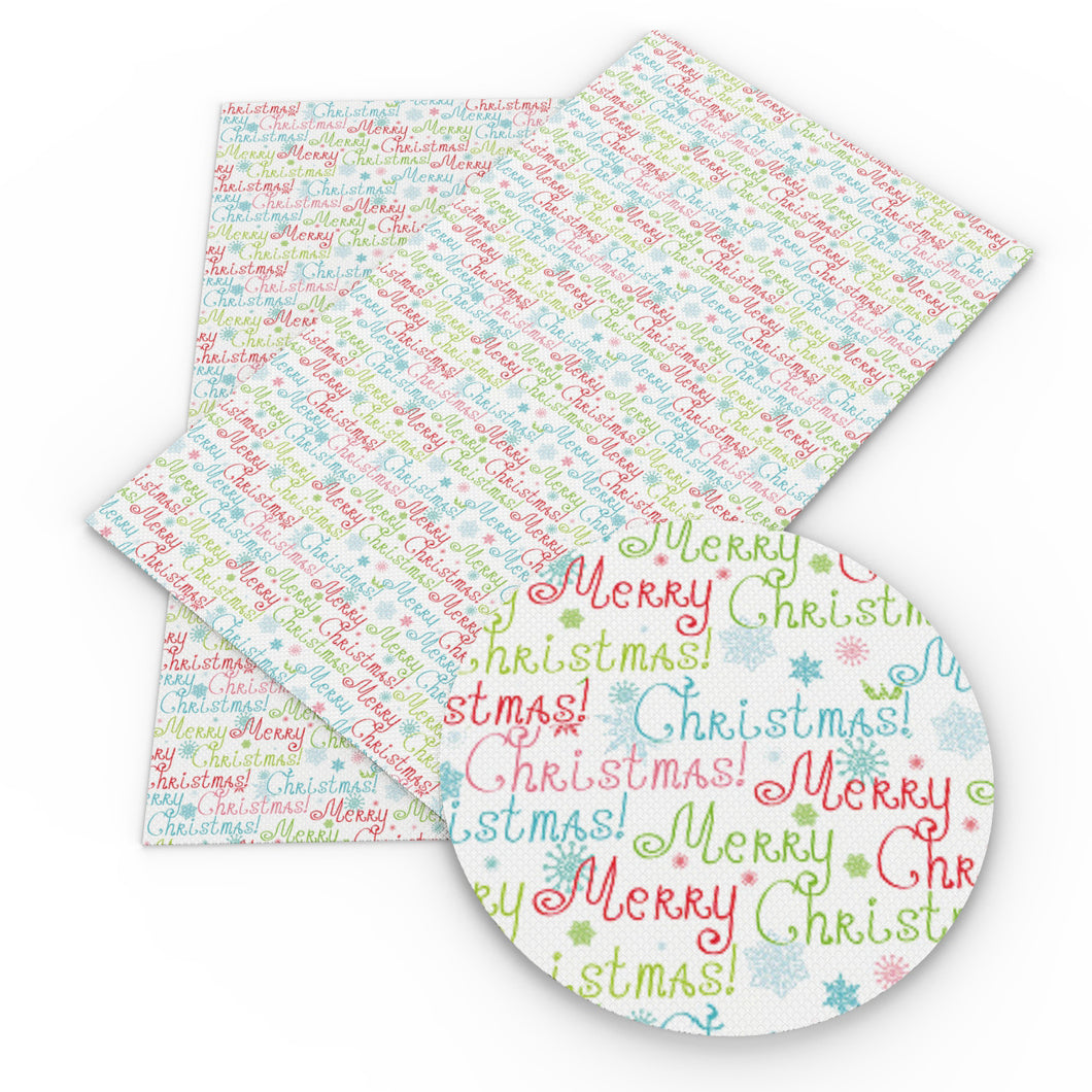 letters alphabet christmas day printed fabric