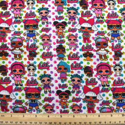 dots spot printed fabric