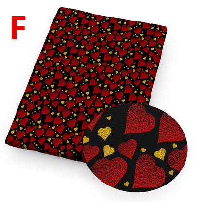 valentine's day printed fabric