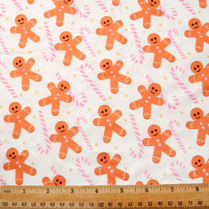 star starfish christmas day gingerbread man crutch printed fabric
