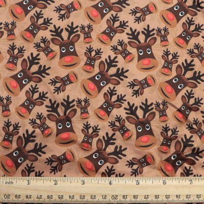 christmas day deer reindeer giraffe printed fabric