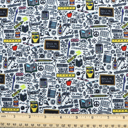 back to school printed fabric