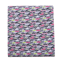 Load image into Gallery viewer, moustache geometric patterns black series printed fabric
