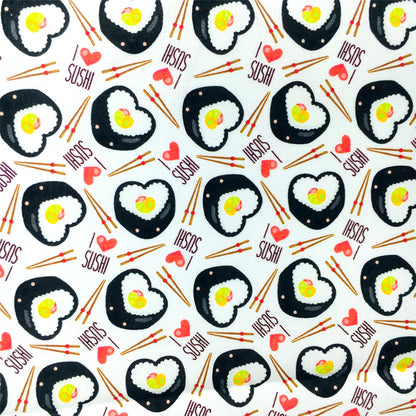 sushi printed fabric