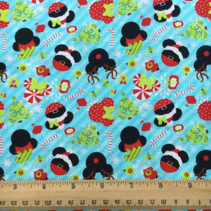 stripe christmas day snowflake snow printed fabric