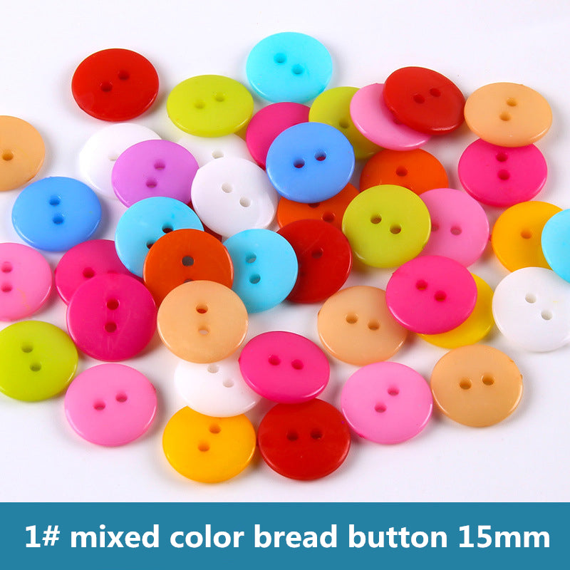 100PCS mix colors plastic buttons
