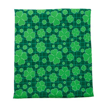 Load image into Gallery viewer, clover shamrock st patricks plaid grid printed fabric
