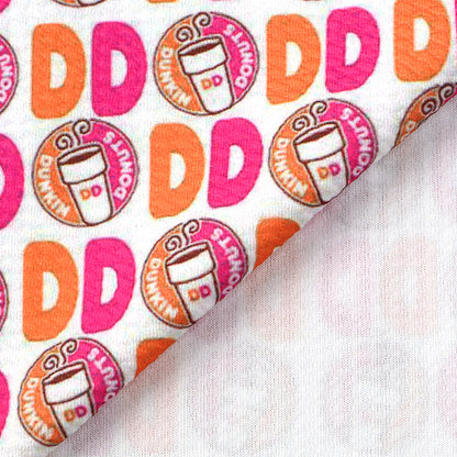 drinks dunkin donuts printed fabric