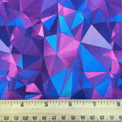 purple series geometric patterns embed mosaico printed fabric