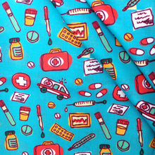 Load image into Gallery viewer, nurses doctor health ambulance printed fabric
