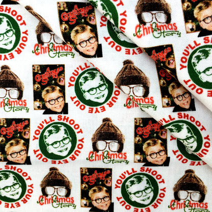 christmas day printed fabric