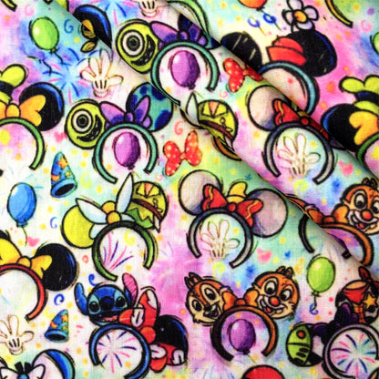 crochet headband hairband printed fabric