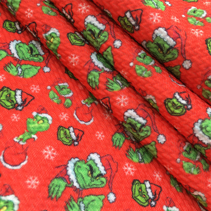 christmas day snowflake snow printed fabric