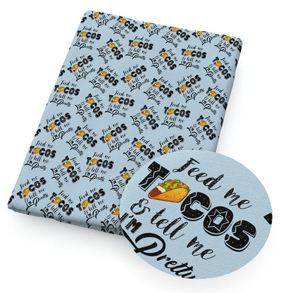 food go vegan taco printed fabric