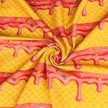 Load image into Gallery viewer, donuts waffles printed fabric
