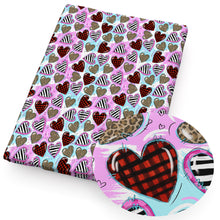 Load image into Gallery viewer, leopard cheetah tie dye heart love valentines day printed fabric
