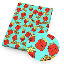 Load image into Gallery viewer, french fry food box printed fabric
