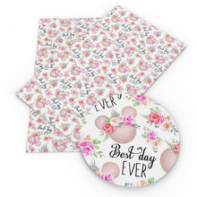 Load image into Gallery viewer, letters alphabet flower floral printed fabric
