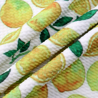 fruit lemon printed fabric