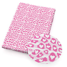 Load image into Gallery viewer, leopard cheetah pink series valentines day heart love stripe printed fabric
