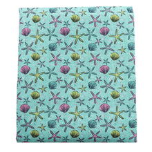 Load image into Gallery viewer, star starfish shell fish scales mermaid scales printed fabric
