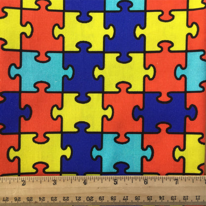 autism awareness printed fabric
