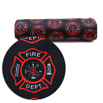 fire truck fire hydrant firemen printed fabric