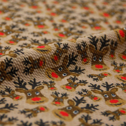 christmas day deer reindeer giraffe printed fabric