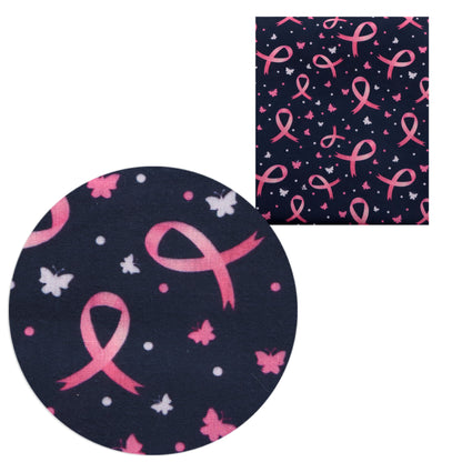 breast cancer butterfly awareness printed fabric