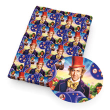 Load image into Gallery viewer, grass plant chocolate factory printed fabric
