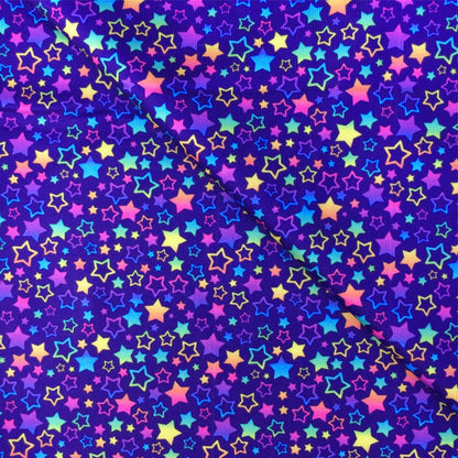 gradient color star starfish purple series printed fabric
