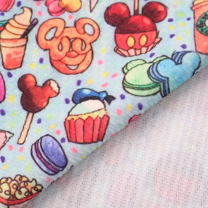food cake cupcake ice cream popsicle printed fabric