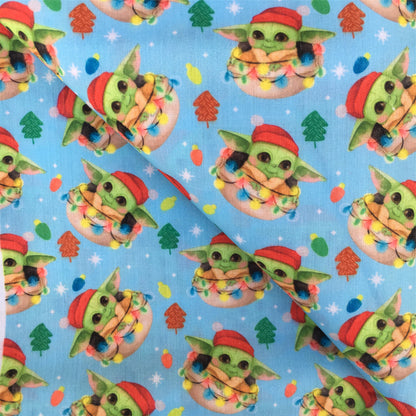 christmas day leaf leaves tree snowflake snow printed fabric