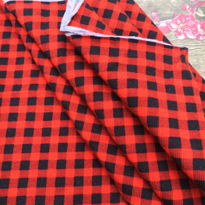 plaid grid christmas day printed fabric