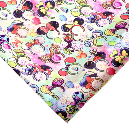 crochet headband hairband printed fabric