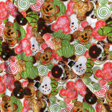 Load image into Gallery viewer, snowflake snow lollipop lolly pops snowman printed fabric
