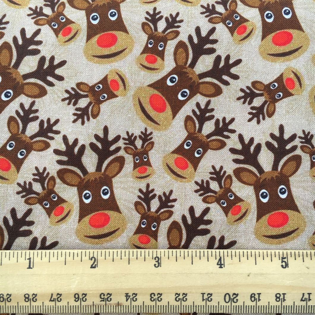 christmas day deer reindeer giraffe printed fabric
