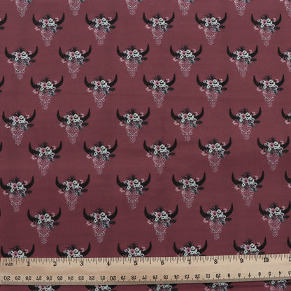 flower floral red series cow pattern printed fabric