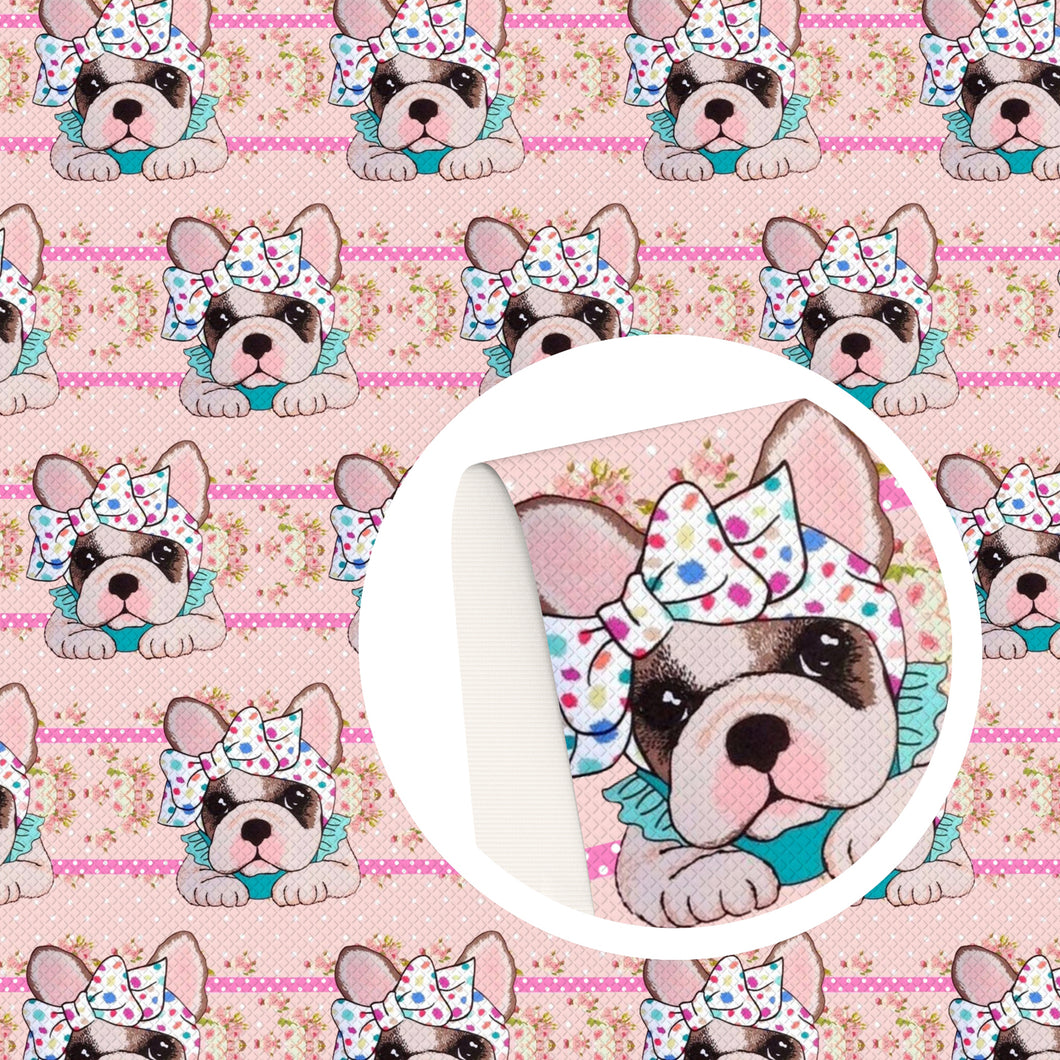 stripe flower floral dots spot dog puppy printed fabric