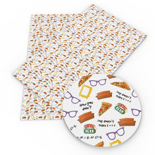 Load image into Gallery viewer, letters alphabet glasses pizza hut printed fabric
