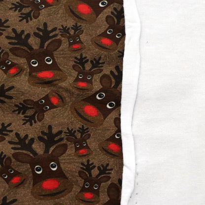christmas day deer reindeer giraffe printed fabric