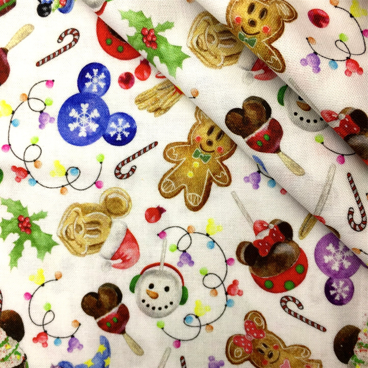 candy sweety christmas gingerbread man cake cupcake ice cream printed fabric