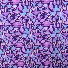 Load image into Gallery viewer, purple series plant mushroom printed fabric
