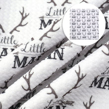 Load image into Gallery viewer, deer reindeer giraffe letters alphabet printed fabric
