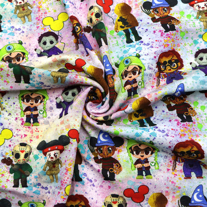 paint splatter printed fabric