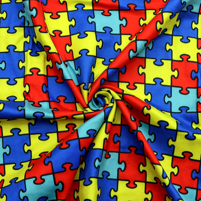 autism awareness printed fabric