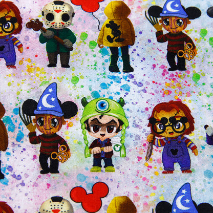 paint splatter printed fabric