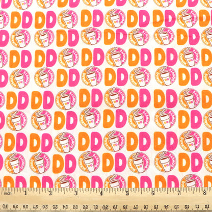 drinks dunkin donuts printed fabric