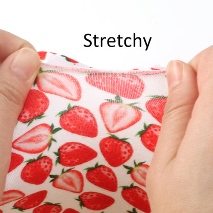 strawberry fruit red series printed fabric