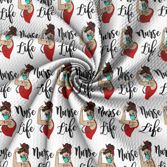 nurses doctor health printed fabric